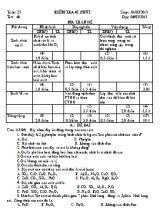 Giáo án Tuần 23 - Tiết 46 - Kiểm tra 45 phút môn hóa học